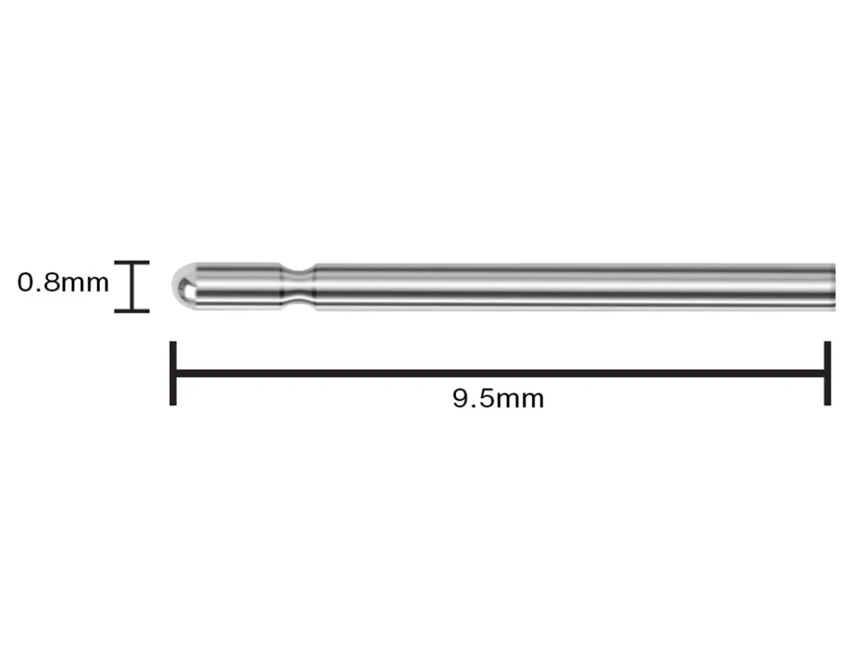 Sterling Silver Pin 9.5mm X 0.8mm, Pack of 20, 111, 3/8" Ear Pin, 100% Recycled Silver