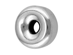 Sterling Silver Plain Flat 2 Hole Bead 5mm