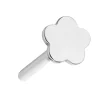 Sterling Silver Plain Flower Labret Tube 3mm