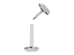 Sterling Silver Plain Flower Labret Post 4mm