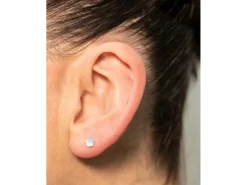 Sterling Silver Plain Flower Labret Post 4mm