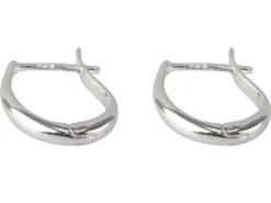 Sterling Silver Plain Hinged Hoop Earrings