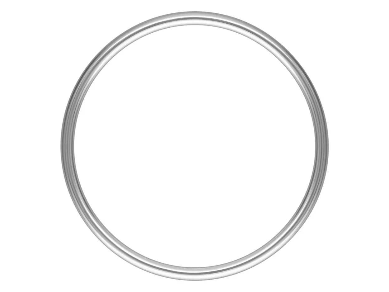 Sterling Silver Plain Ring 1mm Size N1/2