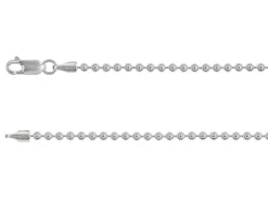 Sterling Silver Plated 2.5mm Ball Chain 18"/45cm Unhallmarked