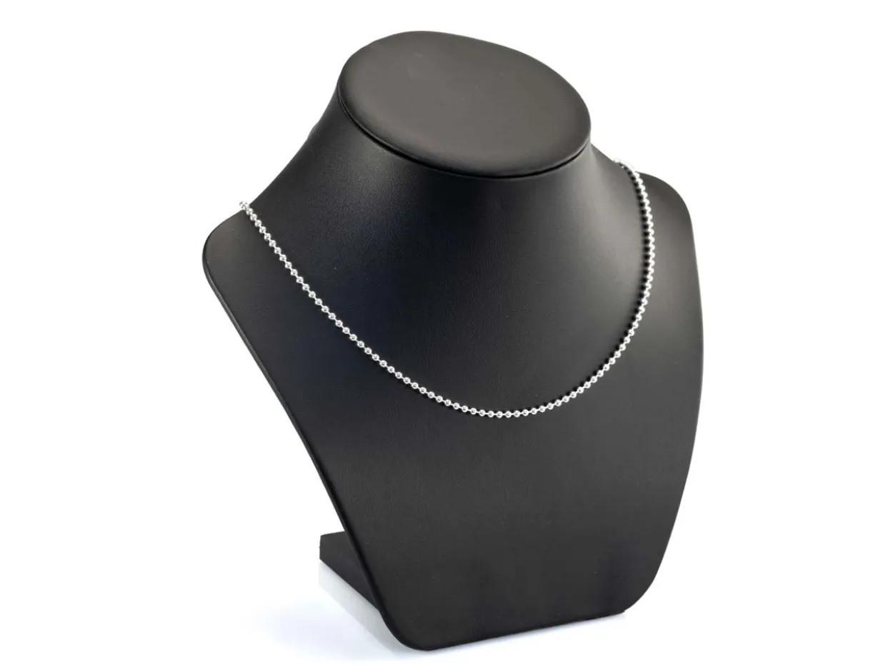 Sterling Silver Plated 2.5mm Ball Chain 18"/45cm Unhallmarked