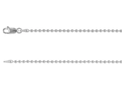 Sterling Silver Plated 2.0mm Ball Chain 18"/45cm Unhallmarked