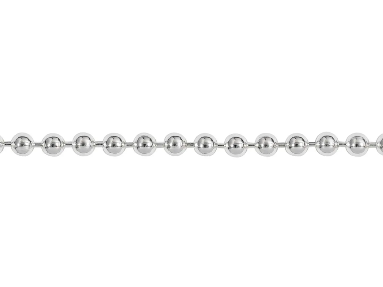 Sterling Silver Plated 2.0mm Ball Chain 18"/45cm Unhallmarked