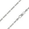 Sterling Silver Plated 3.0mm Bamboo Shaped Bead Chain 18"/45cm Unhallmarked