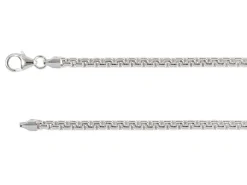 Sterling Silver Plated 3.5mm Box Chain 18"/45cm Unhallmarked