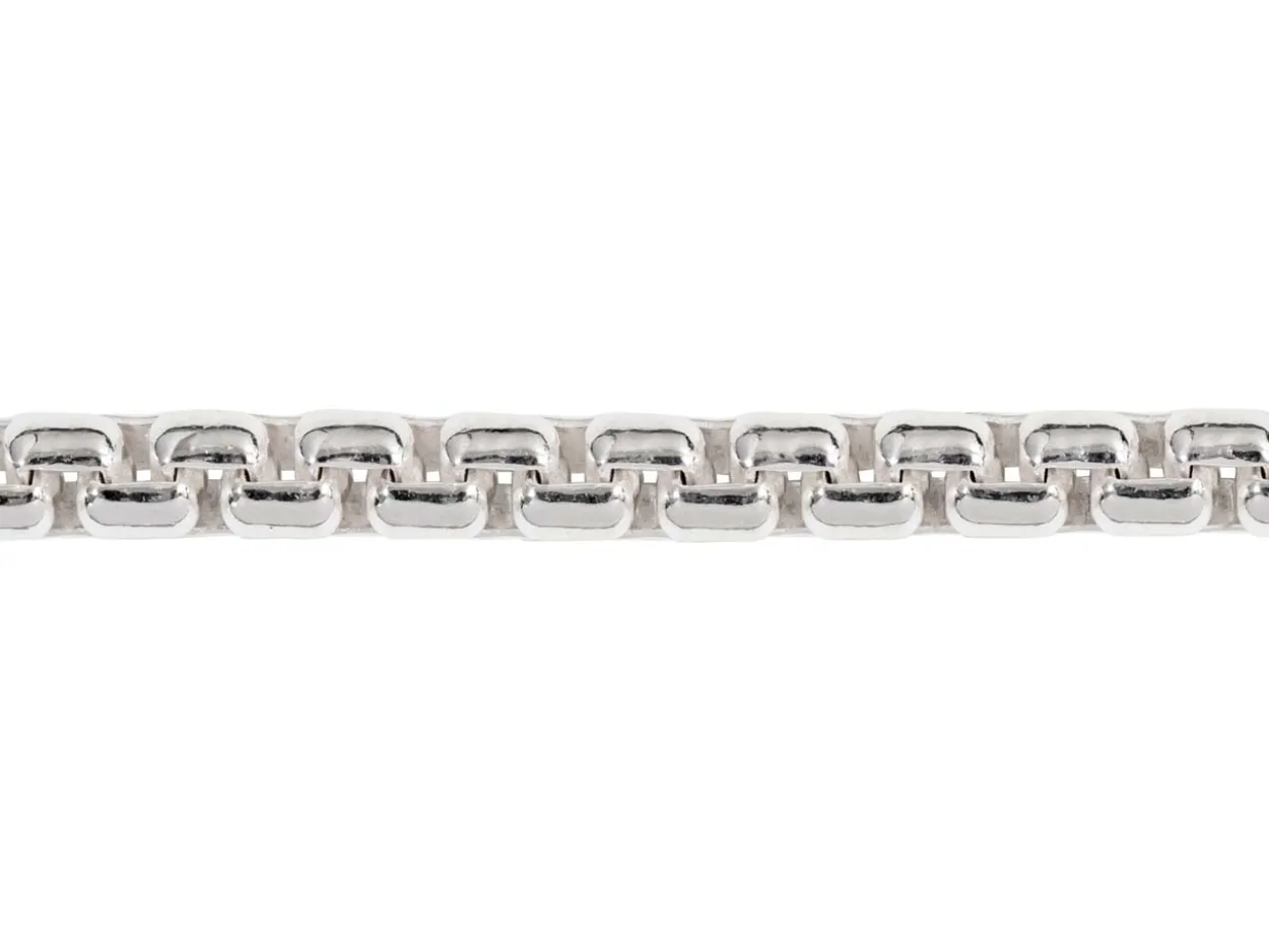 Sterling Silver Plated 3.5mm Box Chain 18"/45cm Unhallmarked