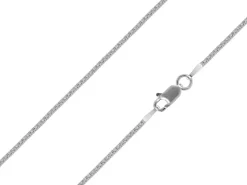 Sterling Silver Plated 1.5mm Box Chain 18"/45cm Unhallmarked