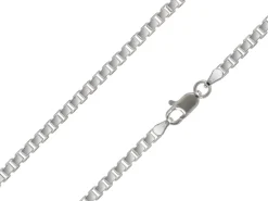 Sterling Silver Plated 3.0mm Diamond Cut Box Chain 18"/45cm Unhallmarked