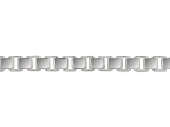 Sterling Silver Plated 3.0mm Diamond Cut Box Chain 18