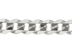 Sterling Silver Plated 9.3mm Diamond Cut Curb Chain 18