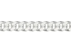 Sterling Silver Plated 4.9mm Diamond Cut Tight Curb Chain 18