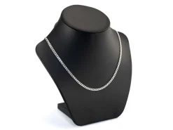 Sterling Silver Plated 3.7mm Diamond Cut Curb Chain 18