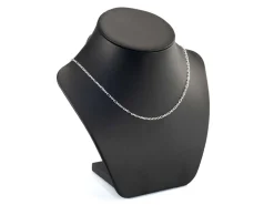 Sterling Silver Plated 2.0mm Diamond Cut Figaro Chain 18