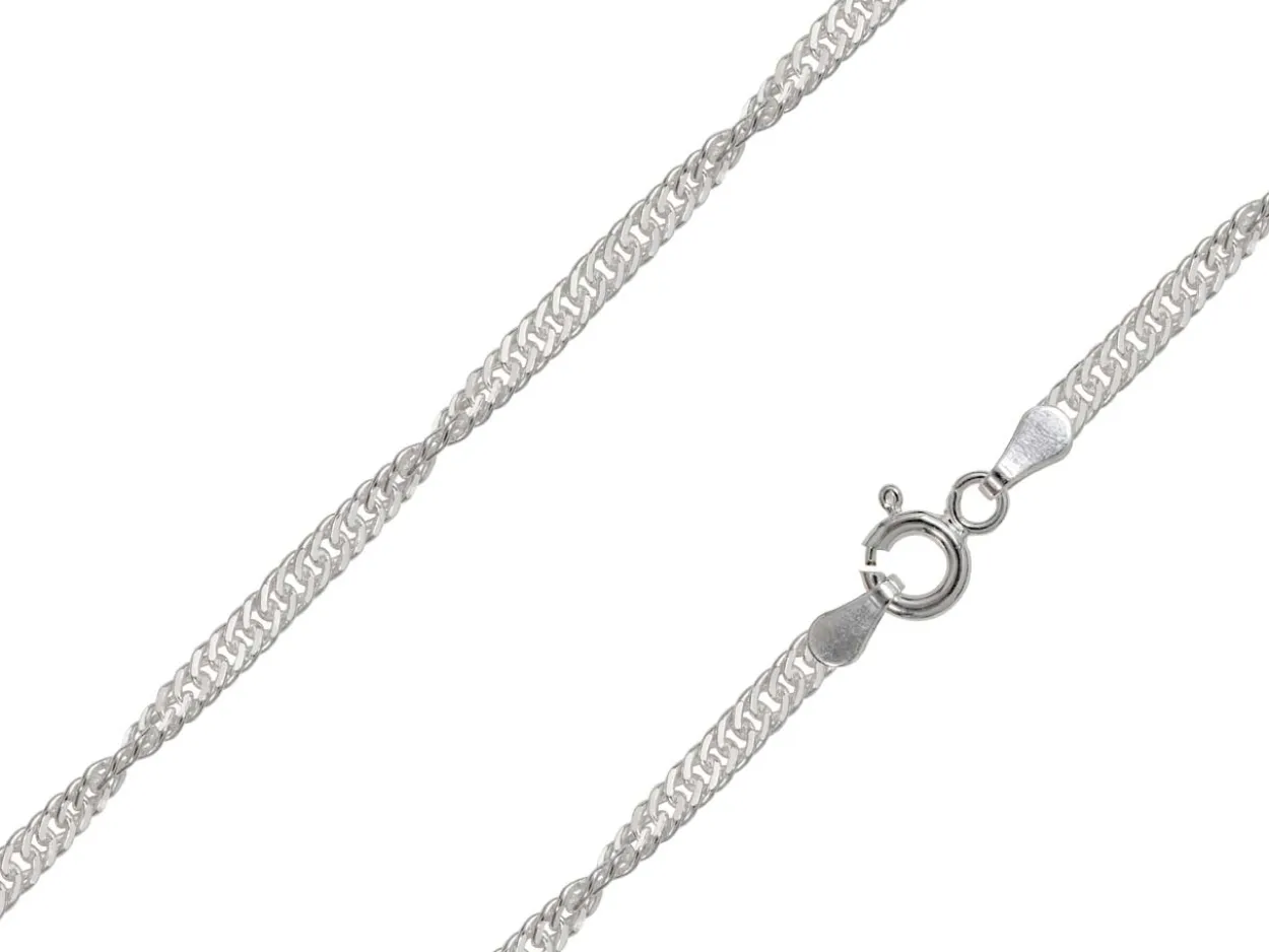Sterling Silver Plated 2.8mm Diamond Cut Singapore Chain 18"/45cm Unhallmarked