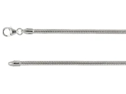 Sterling Silver Plated 3.1mm Diamond Cut Round Snake Chain 18"/45cm Unhallmarked