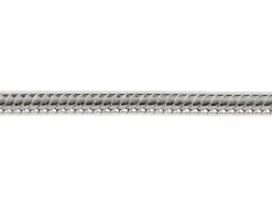 Sterling Silver Plated 3.1mm Diamond Cut Round Snake Chain 18