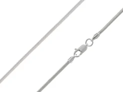 Sterling Silver Plated 1.9mm Diamond Cut Round Snake Chain 18"/45cm Unhallmarked