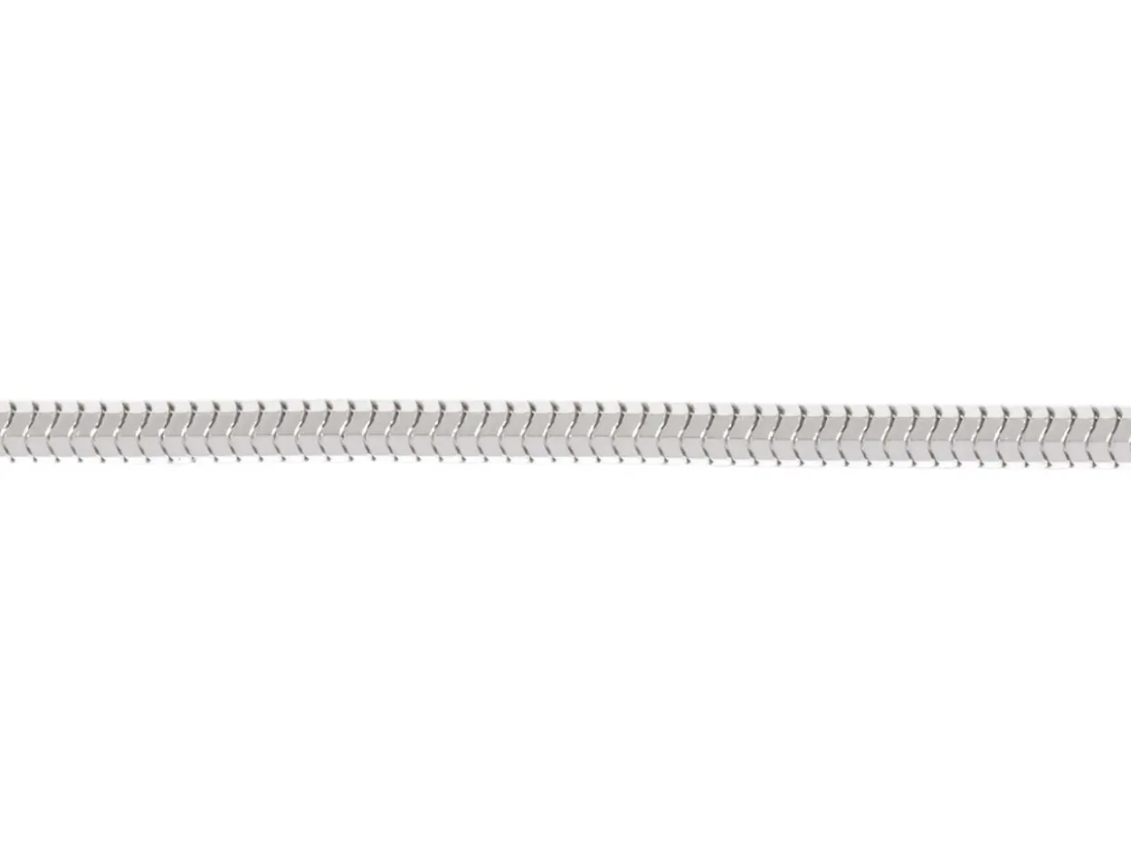 Sterling Silver Plated 1.9mm Diamond Cut Round Snake Chain 18"/45cm Unhallmarked