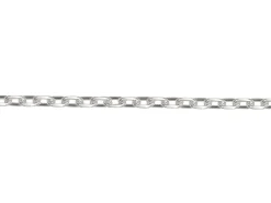 Sterling Silver Plated 1.7mm Diamond Cut Oval Trace Chain 18