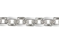 Sterling Silver Plated 5.3mm Diamond Cut Oval Trace Chain 18