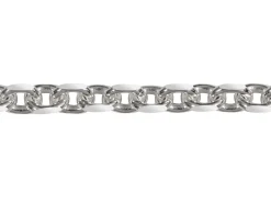Sterling Silver Plated 3.9mm Diamond Cut Oval Trace Chain 18