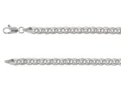 Sterling Silver Plated 2.9mm Double Curb Chain 18"/45cm Unhallmarked
