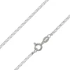 Sterling Silver Plated 1.7mm Flat Filed Curb Chain 18"/45cm Unhallmarked