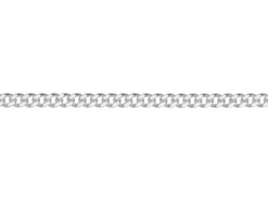 Sterling Silver Plated 1.7mm Flat Filed Curb Chain 18