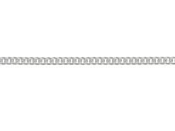 Sterling Silver Plated 1.4mm Flat Filed Curb Chain 18