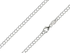 Sterling Silver Plated 3.5mm Flat Filed Round Trace Chain 18"/45cm Unhallmarked