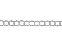 Sterling Silver Plated 3.5mm Flat Filed Round Trace Chain 18