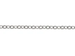 Sterling Silver Plated 1.9mm Flat Filed Oval Trace Chain 18