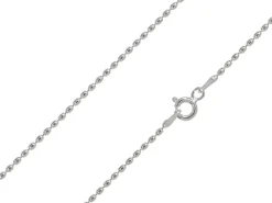 Sterling Silver Plated 1.5mm Oval Bead Chain 18"/45cm Unhallmarked