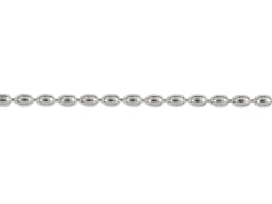 Sterling Silver Plated 1.5mm Oval Bead Chain 18