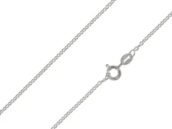 Sterling Silver Plated 1.5mm Oval Trace Chain 18"/45cm Unhallmarked