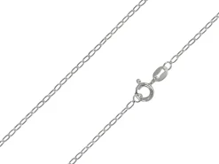 Sterling Silver Plated 1.7mm Oval Trace Chain 18"/45cm Unhallmarked