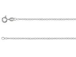 Sterling Silver Plated 1.7mm Oval Trace Chain 18"/45cm Unhallmarked