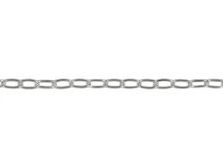 Sterling Silver Plated 1.7mm Oval Trace Chain 18