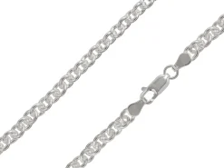 Sterling Silver Plated 4.5mm Oval Trace Chain 18"/45cm Unhallmarked
