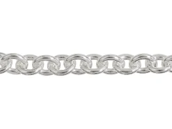 Sterling Silver Plated 4.5mm Oval Trace Chain 18