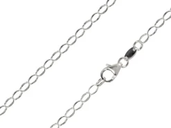 Sterling Silver Plated 3.6mm Oval Trace Chain 18"/45cm Unhallmarked