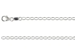 Sterling Silver Plated 3.6mm Oval Trace Chain 18"/45cm Unhallmarked