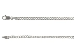 Sterling Silver Plated 3.0mm Oval Trace Chain 18"/45cm Unhallmarked