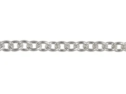 Sterling Silver Plated 3.0mm Oval Trace Chain 18