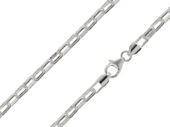Sterling Silver Plated 4.1mm Paperclip Chain 18"/45cm Unhallmarked