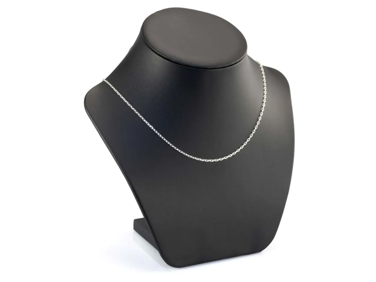 Sterling Silver Plated 1.7mm Paperclip Chain 18"/45cm Unhallmarked